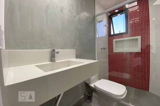 Banheiro de apartamento à venda com 1 quarto, 45m² em Vila Andrade, São Paulo