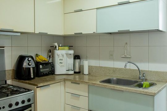Cozinha - Armários de apartamento à venda com 3 quartos, 84m² em Recreio dos Bandeirantes, Rio de Janeiro
