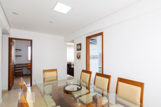 Sala de Jantar de apartamento para alugar com 3 quartos, 95m² em Vila Valparaíso, Santo André