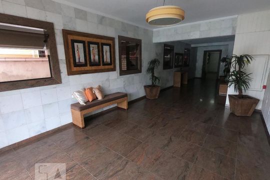 Área Comum - Hall de Entrada de apartamento para alugar com 1 quarto, 45m² em Campo Grande, Santos