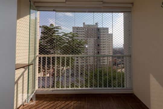 Varanda da Sala de apartamento para alugar com 2 quartos, 56m² em Parque Reboucas, São Paulo