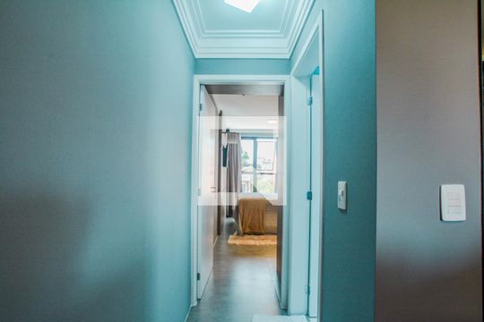 Corredor de apartamento à venda com 1 quarto, 51m² em Vila Valparaíso, Santo André