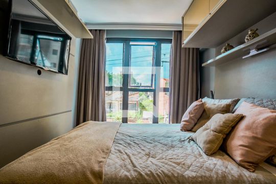 Quarto de apartamento à venda com 1 quarto, 51m² em Vila Valparaíso, Santo André