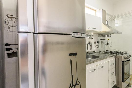 Cozinha de apartamento à venda com 1 quarto, 44m² em Novo Taquaral, Campinas