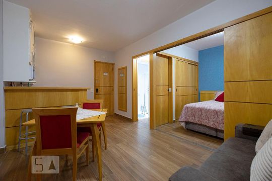 Sala de kitnet/studio para alugar com 1 quarto, 31m² em Jardim Paulista, São Paulo