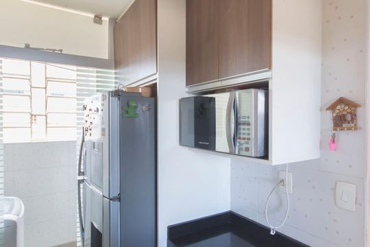 Cozinha de apartamento para alugar com 2 quartos, 52m² em Parque Residencial Vila União, Campinas