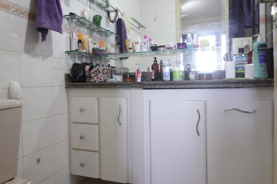 Banheiro da Suíte de apartamento para alugar com 1 quarto, 70m² em Vila Andrade, São Paulo