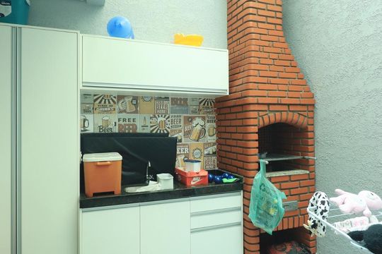 Área Gourmet de casa à venda com 3 quartos, 159m² em Vila Alzira, Santo André