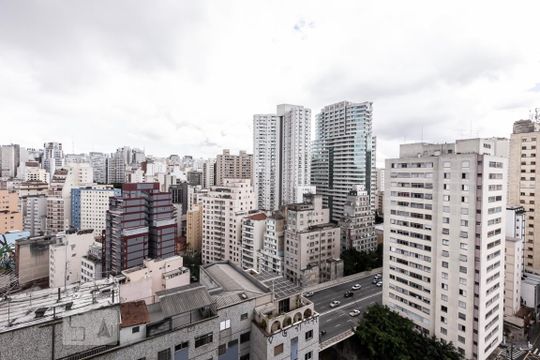 Varanda Vista de apartamento para alugar com 1 quarto, 50m² em Bela Vista, São Paulo