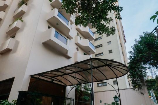 Fachada de apartamento para alugar com 1 quarto, 45m² em Jardim Paulista, São Paulo