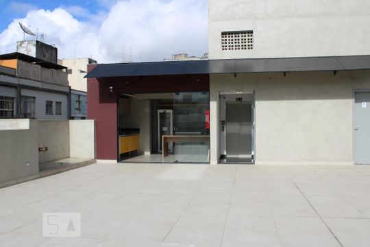 Terraço - área gourmet de kitnet/studio para alugar com 1 quarto, 12m² em Campos Elíseos, São Paulo