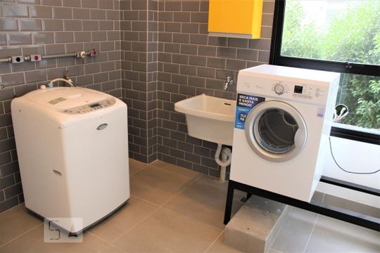 Área comum - lavanderia de kitnet/studio para alugar com 1 quarto, 12m² em Campos Elíseos, São Paulo