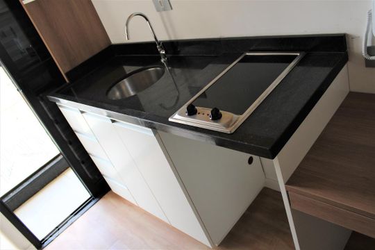 Cozinha - pia de kitnet/studio para alugar com 1 quarto, 12m² em Campos Elíseos, São Paulo
