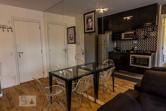 Cozinha de apartamento para alugar com 1 quarto, 38m² em Campos Elíseos, São Paulo