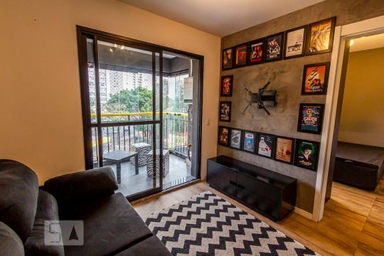 Sala de apartamento para alugar com 1 quarto, 38m² em Campos Elíseos, São Paulo