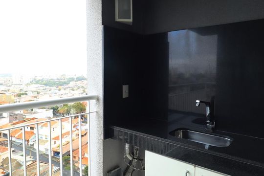 Varanda da Sala de apartamento à venda com 2 quartos, 60m² em Vila Pires, Santo André