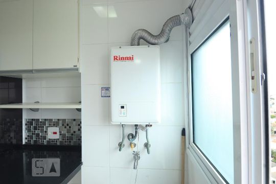 Cozinha e Área de Serviço de apartamento à venda com 2 quartos, 60m² em Vila Pires, Santo André