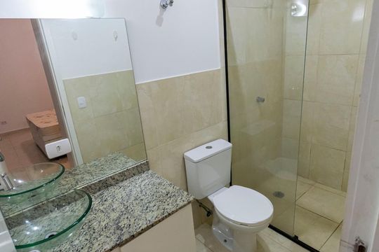 Banheiro de apartamento para alugar com 1 quarto, 50m² em Vila São José, São Paulo