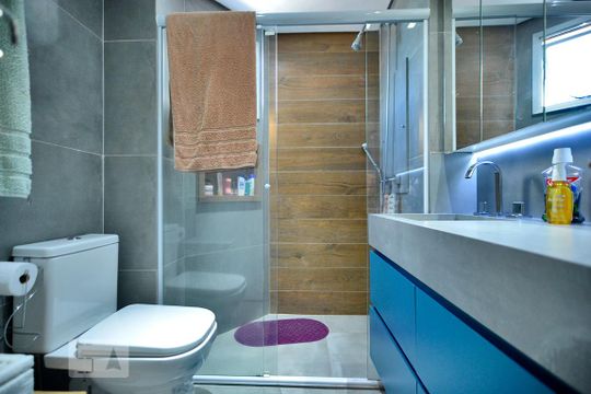 Banheiro da Suíte de apartamento à venda com 2 quartos, 98m² em Alto de Pinheiros, São Paulo