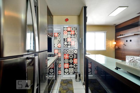 Cozinha de apartamento à venda com 1 quarto, 34m² em Barra Funda, São Paulo