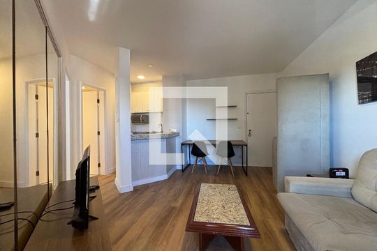 Sala de apartamento para alugar com 1 quarto, 42m² em Jardim Paulistano, São Paulo