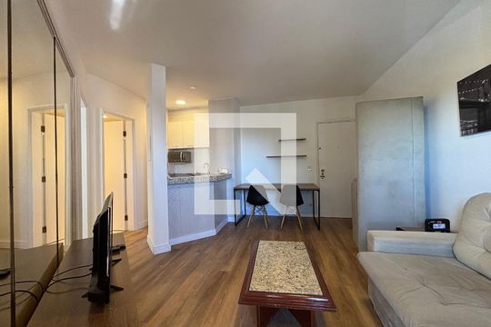 Sala de apartamento para alugar com 1 quarto, 42m² em Jardim Paulistano, São Paulo