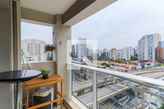 Varanda de apartamento para alugar com 1 quarto, 36m² em Brooklin Paulista, São Paulo