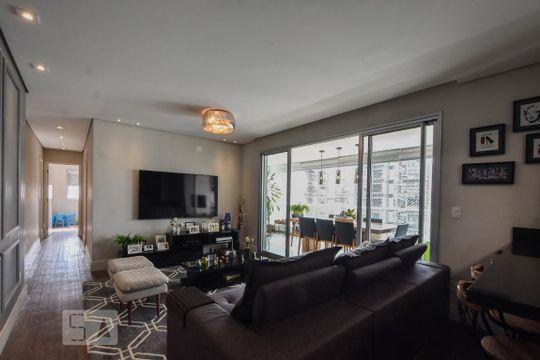 Sala de Estar de apartamento para alugar com 3 quartos, 110m² em Cidade Monções, São Paulo