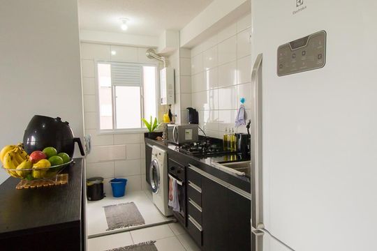 Cozinha de apartamento à venda com 2 quartos, 40m² em Jardim São Savério, São Paulo