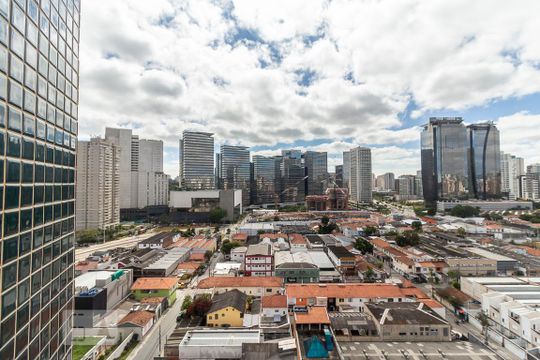 Vista de kitnet/studio para alugar com 1 quarto, 30m² em Chácara Santo Antônio (zona Sul), São Paulo