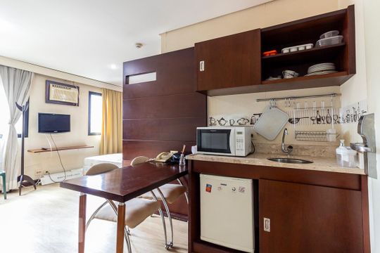 Cozinha de kitnet/studio para alugar com 1 quarto, 30m² em Chácara Santo Antônio (zona Sul), São Paulo