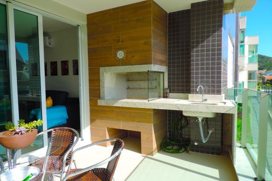 Sacada - Churrasqueira de apartamento para alugar com 2 quartos, 65m² em Campeche, Florianópolis