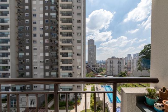 Vista da Sacada de apartamento à venda com 2 quartos, 47m² em Vila Andrade, São Paulo