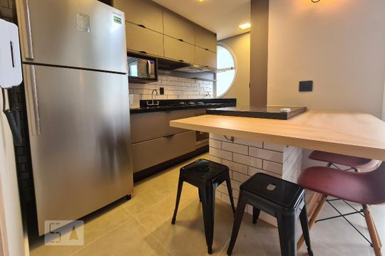 Cozinha de kitnet/studio para alugar com 1 quarto, 65m² em Parque Campolim, Sorocaba
