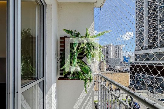 Varanda da Sala de apartamento à venda com 2 quartos, 49m² em Quarta Parada, São Paulo