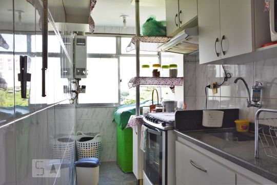 Cozinha de apartamento à venda com 3 quartos, 67m² em Pechincha, Rio de Janeiro