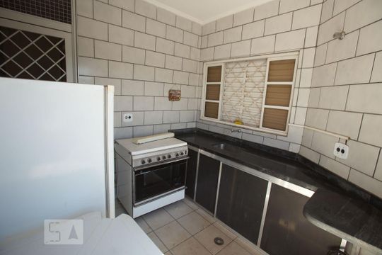 Área Comum - Cozinha de apartamento para alugar com 1 quarto, 44m² em Jardim Paulistano, Ribeirão Preto
