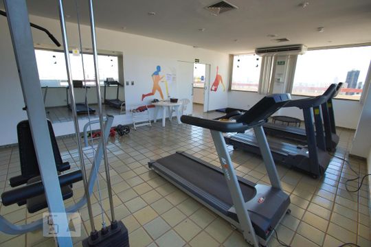 Área comum - Academia de apartamento para alugar com 1 quarto, 55m² em Centro, Ribeirão Preto