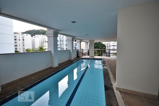 Área comum - Piscina de apartamento à venda com 1 quarto, 100m² em Laranjeiras, Rio de Janeiro