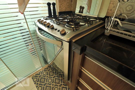 Detalhe cozinha de apartamento para alugar com 2 quartos, 47m² em Parque João Ramalho, Santo André