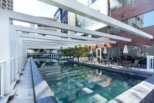 Área comum - Piscina de apartamento para alugar com 1 quarto, 49m² em Jardim Paulistano, São Paulo