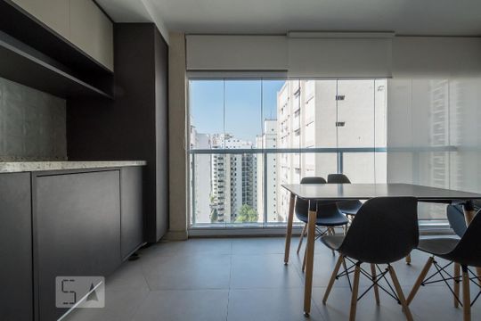 Varanda de apartamento para alugar com 1 quarto, 45m² em Campo Belo, São Paulo
