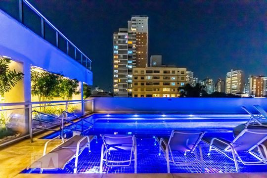 Piscina de apartamento para alugar com 1 quarto, 35m² em Perdizes, São Paulo