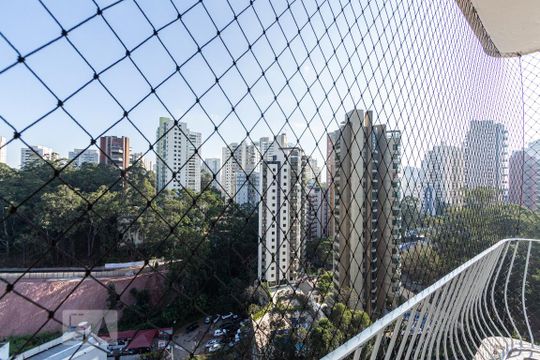 Vista da Varanda da Sala de apartamento para alugar com 3 quartos, 80m² em Vila Andrade, São Paulo