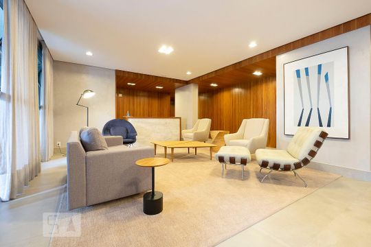Área comum de kitnet/studio para alugar com 1 quarto, 55m² em Jardim Paulista, São Paulo