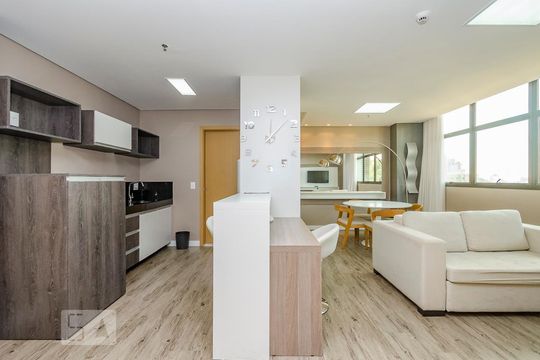 Sala - Cozinha de apartamento para alugar com 1 quarto, 52m² em Luxemburgo, Belo Horizonte