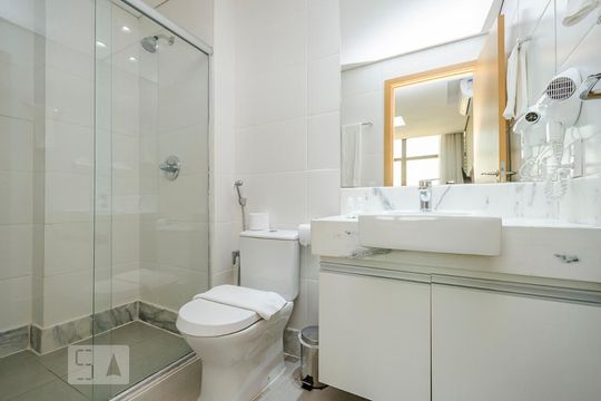 Banheiro da Suíte de apartamento para alugar com 1 quarto, 52m² em Luxemburgo, Belo Horizonte