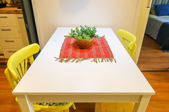 Detalhe cozinha de apartamento à venda com 1 quarto, 45m² em Brooklin Paulista, São Paulo