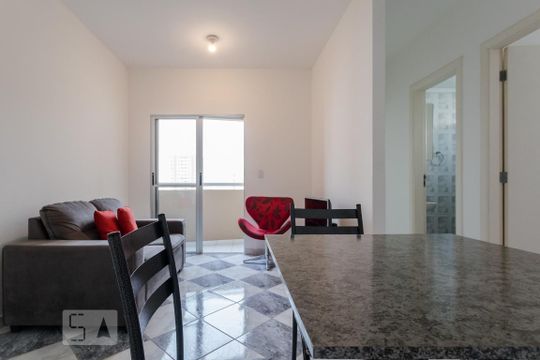 Sala de apartamento para alugar com 2 quartos, 56m² em Vila Mogilar, Mogi das Cruzes