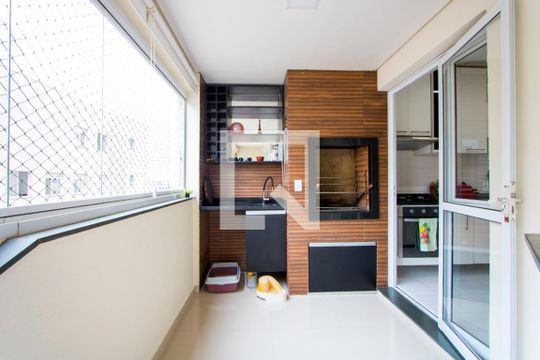Varanda gourmet de apartamento para alugar com 3 quartos, 110m² em Vila Valparaíso, Santo André
